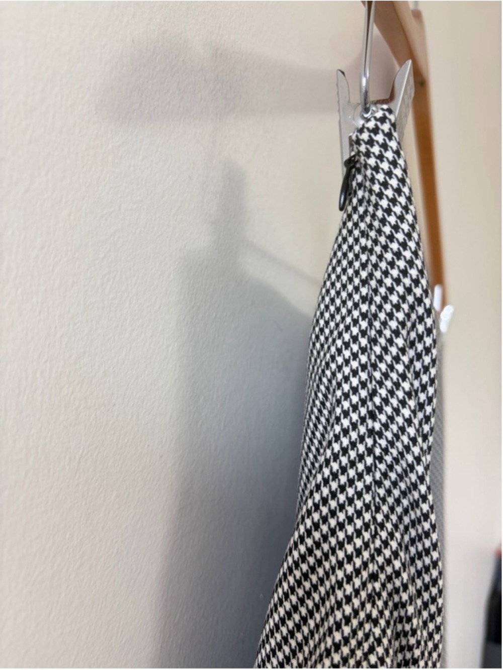 Zara Houndstooth High-Waisted A-Line Midi Skirt Size M - Picture 10 of 14